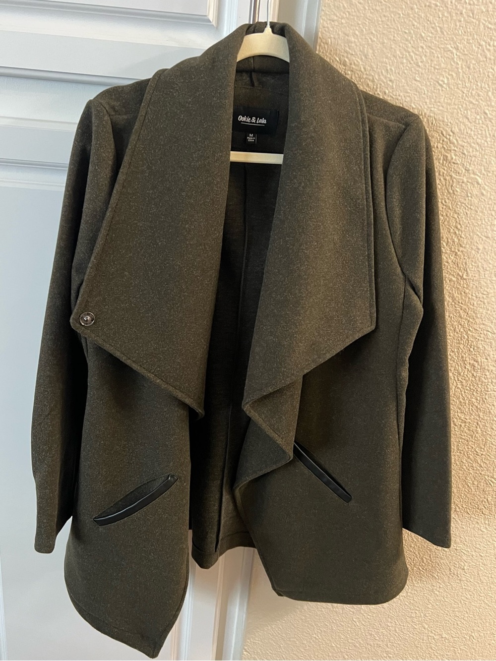 Draped Olive Blazer Jacket